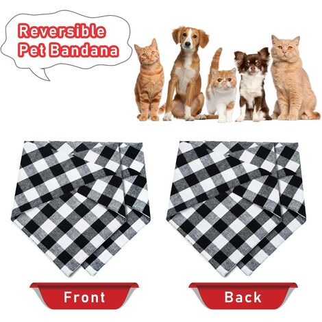  Malier 2 Pack Dog Bandana Christmas Classic Buffalo Plaid Pets  Scarf Triangle Bibs Kerchief Set Pet Costume Accessories Decoration for  Small Medium Large Dogs Cats Pets (Large) : Pet Supplies