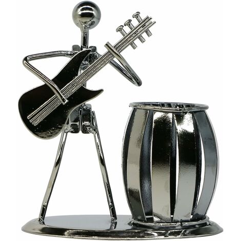 Guitar Pen Holder Creative Desk Accessories Multipurpose Metal Pencil  Holder For Gifts, Kids, Students And Stationery