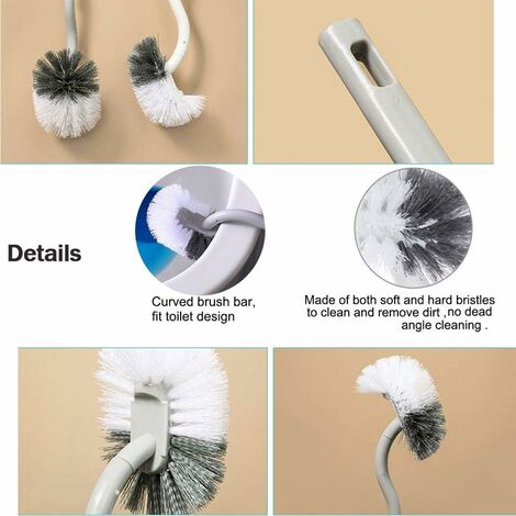 2pcs Groove Cleaning Brush With Long Handle Hard Bristle Brush