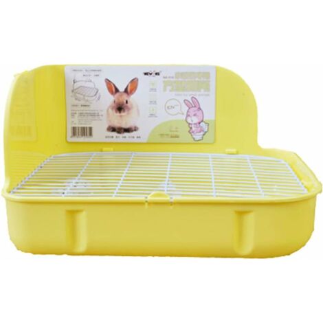 Rabbit litter box toilet, plastic square cage box potty trainer corner