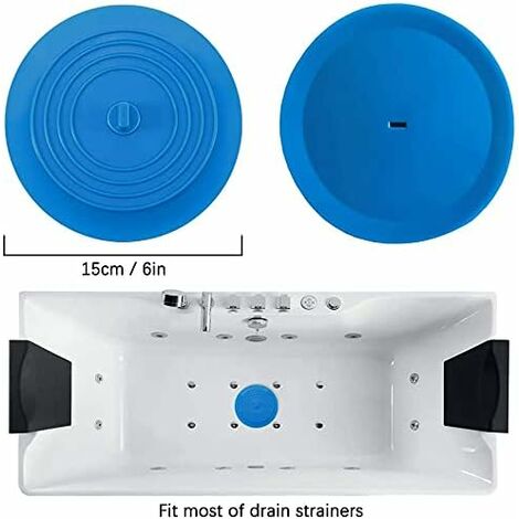 Bath Plugs Silicone Sink Stopper Kitchen Sink Stopper 15cm Diameter For  Kitchens, Bathrooms And Laundry Universal Drain Plug Stopper (1 Pcs, Blue)