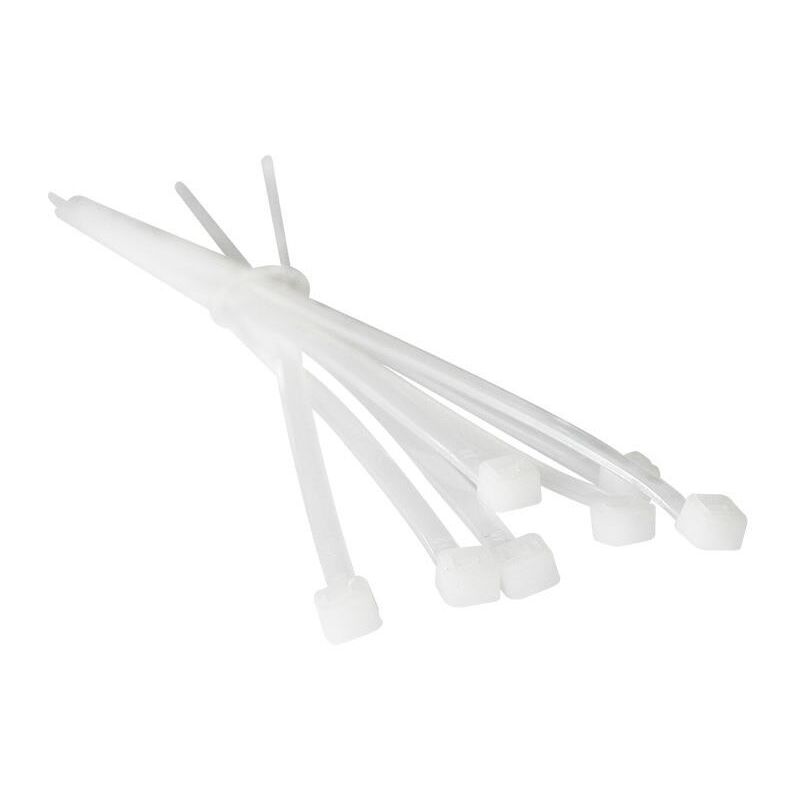 Voltman VOM512257 - Confezione Da 500 Fascette In Nylon Bianco, Misure Assortite (100x2,5mm, 140x3,5mm, 180x4,8mm), Multiuso E Facili Da Usare