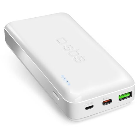 SBS Power Bank 20.000 Mah Ricarica Rapida Fino A 8 Volte Consecutive Bianco (1/5)