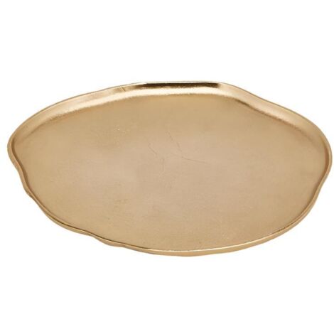 EDG Vassoio In Alluminio Irregolare Oro, Ø 30cm (1/4)