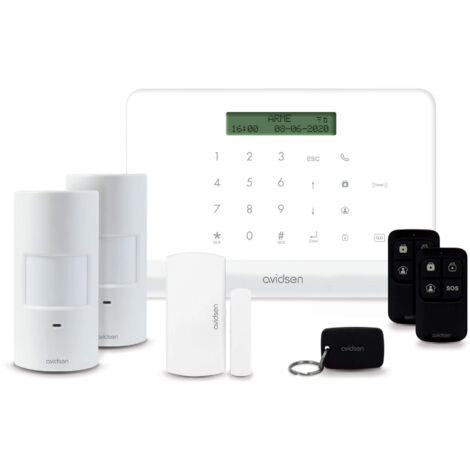 AVIDSEN Kit Allarme Casa WIFI GSM Con Sirena E Sensori