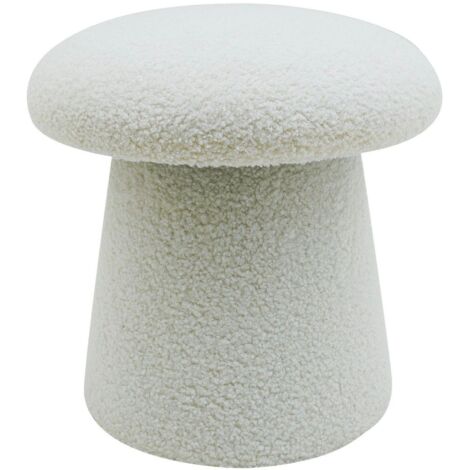 CASA COLLECTION Pouf In Tessuto Teddy Mushy Bianco (1/3)