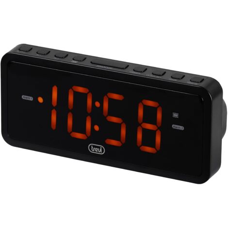 Orologio Sveglia Digitale Con Grande Display e Vibrazione Nero