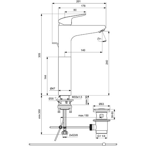 IDEAL STANDARD Ceraflex Lavabo Bacinella