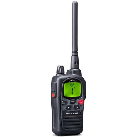 Midland G9 Pro Walkie-Talkie C1385 con Batteria, Caricabatterie e Gancio da cintura