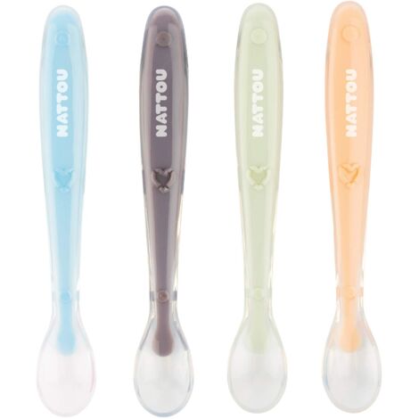 NATTOU Set 4 Cucchiai In Silicone Colori Assortiti (1/3)