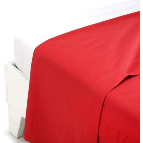 CALEFFI Lenzuolo Superiore in Cotone Cotone tinta unita Piazza e Mezza Caleffi Tinta Unita Rosso
