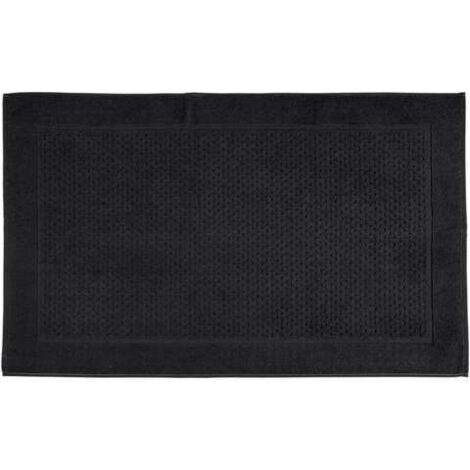 CALEFFI Tappeto Bagno in Cotone Sirena '99 CM. 45X60 Spugnissima Tinta Unita Nero