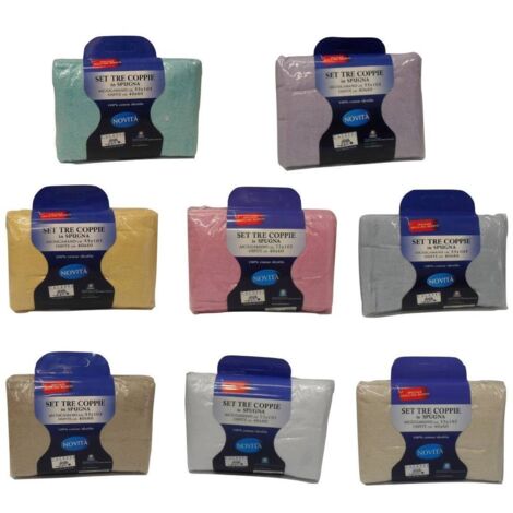 CALEFFI Set asciugamani in spugna in Cotone Spugna Standard Spugnissima Tinta Unita Vaniglia
