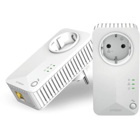 Strong Powerline 600 Duo 600 Mbit/s Collegamento ethernet LAN Bianco 2 pz