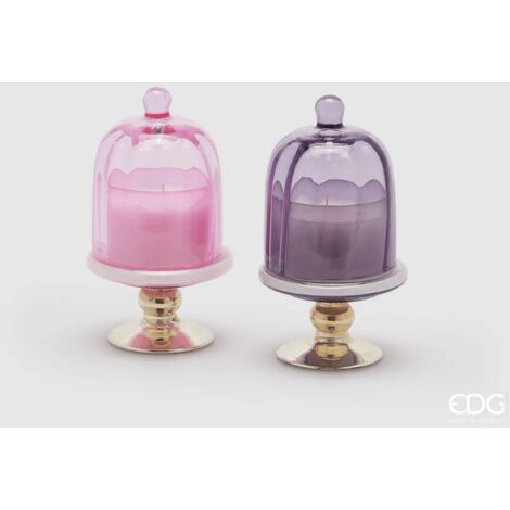 EDG, CANDELA PROFUMATA CON ALZATINA Ø9XH16CM 'NORDIC WOOD' ASSORTITA, NATALE, CASA