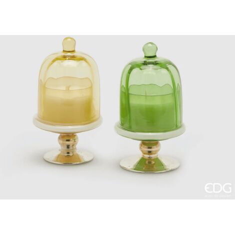 EDG, CANDELA PROFUMATA CON ALZATINA Ø9XH16CM 'GOLDEN AMBER' ASSORTITA, NATALE, CASA