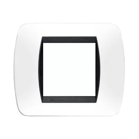 BTICINO Placca 2 Moduli Bianco Solid Livig International