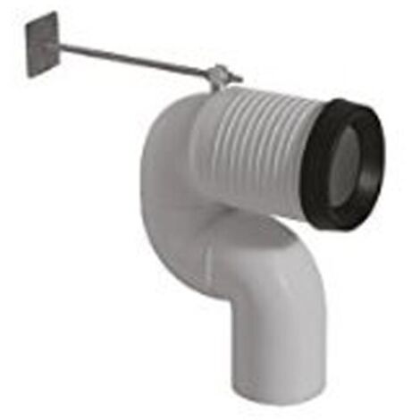 Curva tecnica regolabile da cm 16/17 a 20/21 per wc di Ceramica Globo VA078