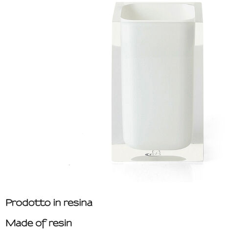 Portaspazzolino da appoggio Gedy serie rainbow bianco