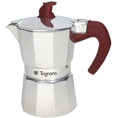 Tognana Extra Style, Caffettiera Moka, 2 Tazze, Alluminio, Grigio