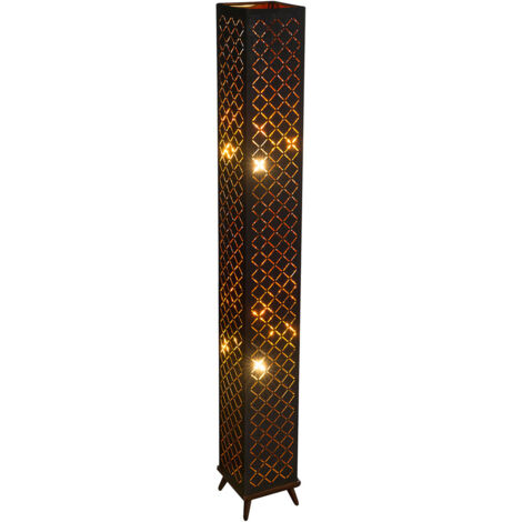 Lampada da terra nichel opaco proiettore da soffitto paralume in vetro