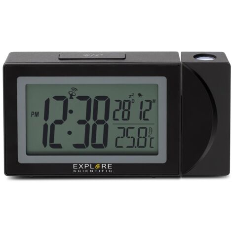 Sveglia Digitale Explore Scientific RDP1002 Funzione Snooze Ricarica Usb Nero