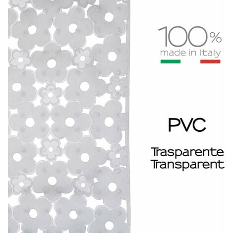 TAPPETO ANTISCIVOLO MARGHERITA VASCA 35X72 CM TRASPARENTE