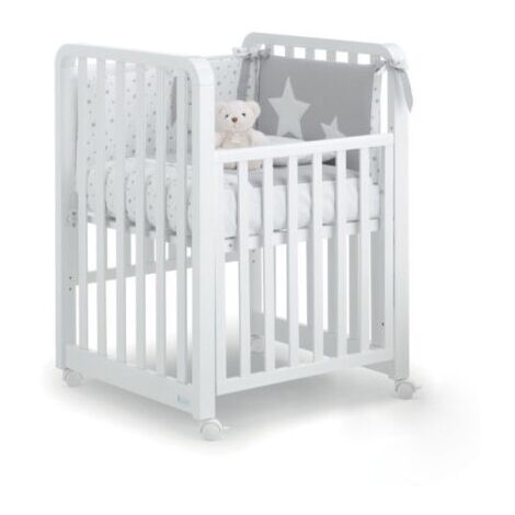 Lettino Evolutivo Glam Bianco 8 In 1 Con Materasso E Set Tessile Avana
