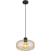 GLOBO Luce A Sospensione Metallo Nero Opaco 1 x E27