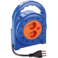 Avvolgicavo Elettrocanali 1 presa 16 a + 2 prese bipasso schuko 10 / 16 a cavo 5 m