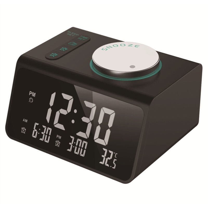 Kaufe Einfache elektronische LED-Uhr, Nachttischuhr, Schlummerfunktion,  Schreibtischuhr, Spiegelbildschirm, Wecker mit Temperaturkalenderanzeige