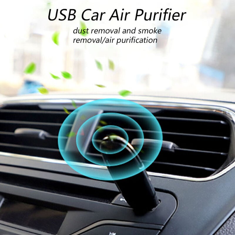 Auto-Luftreiniger mit USB-Anschlüssen – beseitigt Allergene, schlechten  Geruch, Haustiergeruch, Rauch, Pollen, Schimmel, Bakterien, Viren, PM2,5