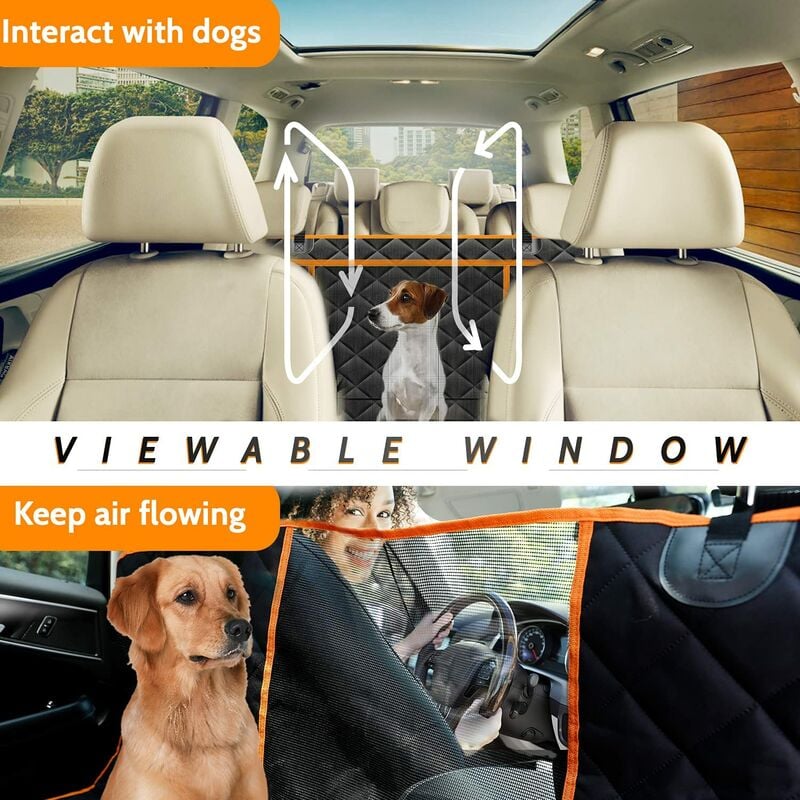 DOG for DOG Autositzbezüge für Hunde – Haustier-Autositzbezug, wasserdicht,  strapazierfähig, 600D, Universal-Design (grau)