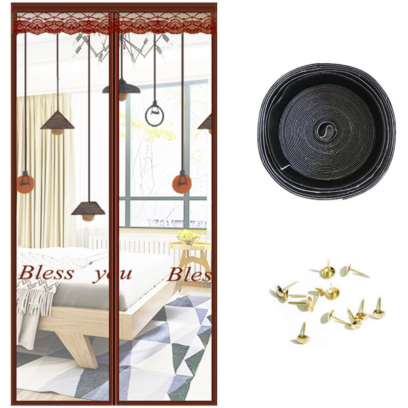 Fliegengitter Tür Magnet Insektenschutz, Magnetvorhang ist für Balkontür  Wohnzimmer und Terrassentür, Kinderleichte Klebemontage Ohne Bohren 80210cm