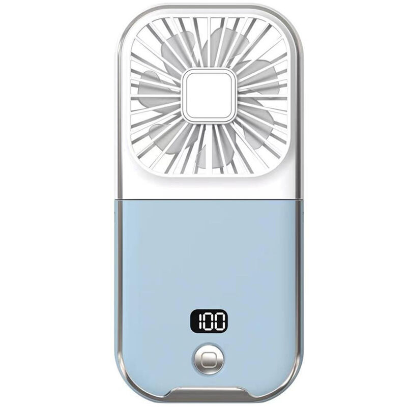 Mini-Ventilator, kleiner batteriebetriebener Ventilator, tragbarer USB-Ladeventilator,  Mini-Handventilator, Tischventilator Blau mit Weiß