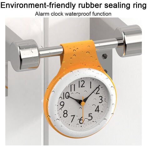 Küche Badezimmer wasserdichte Uhr Mode wasserdicht stumm Digitaluhr orange