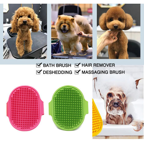 VOSSOT Hundebürste & Spielball - Silikon Massagebürste Für Fellpflege