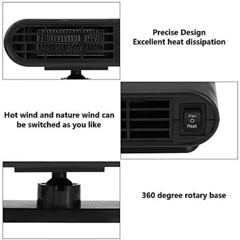 Auto Heizlüfter 12 V Auto Tragbare Elektrische Fensterheizung Heizung  Trockner Windschutzscheibe Defroster Demister((# 1))