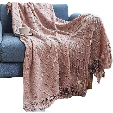 Superweiche Sofadecke, gestrickt, zweiseitig, Überwurf, Decke