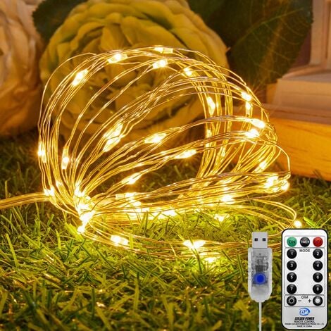 Batteriebetriebene Lichterketten mit Fernbedienung, 10 Fuß, 30 LEDs 