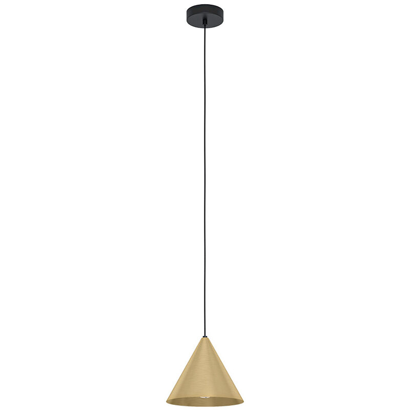 Lampadario Isola Cucina Design 3 Coni Metallo Ottone Narices Eglo