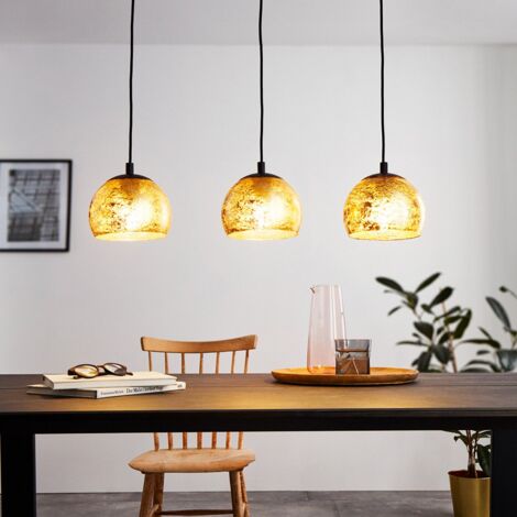 Lampadario Contemporaneo Albaraccin 3 Luci Metallo Nero