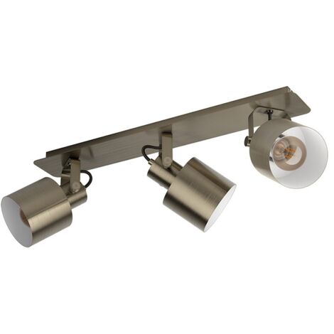 Spot Light Southery Steel Cream-oro spazzolato, bianco E27 3x40W L: 70 cm B: 11 cm H: 21 cm Dimmabile