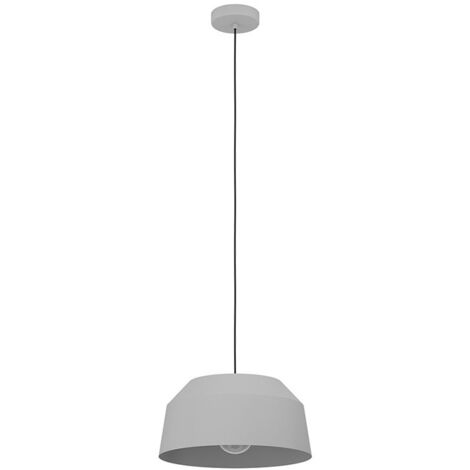 Sospensione Contrisa Attacco E27 - 1 Luce 40W Ø38cm Acciaio Grigio