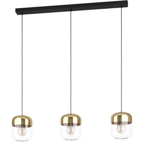 Lampada sospesa Maryvilla Glass è chiaro, oro E27 3x40W L: 87 cm B: 17 cm H: 110 cm Dimmabile