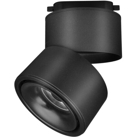 Faretto Per Binario Orientabile Yin In Metallo 15W Nero 1 Luce Calda