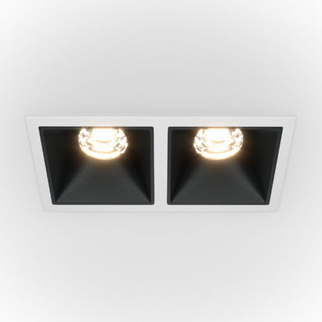 Faretti Led Doppio Maytoni Alfa LED Doppio faretto da incasso bianco, nero, 900lm, 3000K
