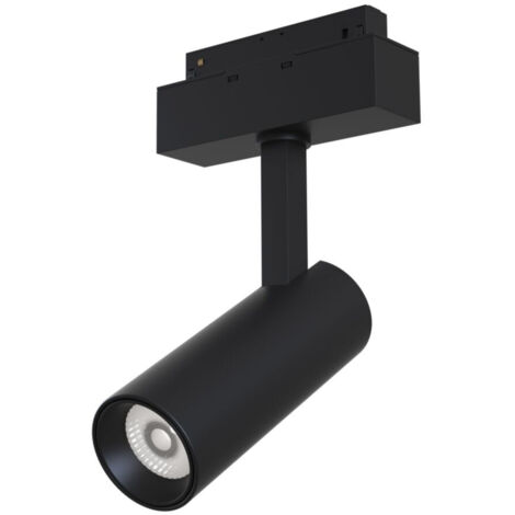 Faretto Focus Led Per Binario Moderno Alluminio Nero Luce Naturale 10W (1/2)