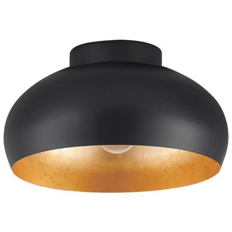Plafoniera eglo mogano2 e27 1x40w nero oro-900554 (1/4)