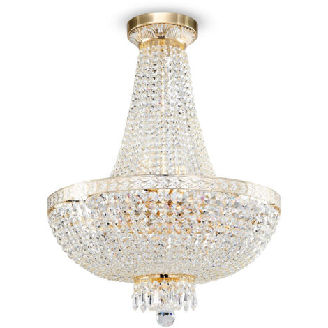 Lampadaro Contemporaneo Bella Metallo Oro 8 Luci Diffusori Metallo